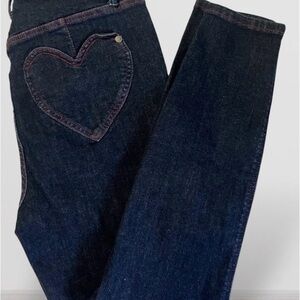 Judy Blue Heart Shaped Back Pockets High Waist Skinny Blue Jeans Size 9 29
